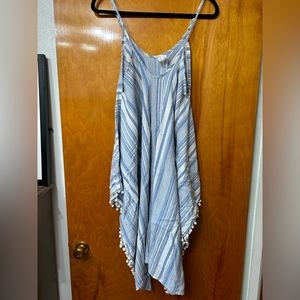 Flowy Swimsuit Cover-Up With Poms